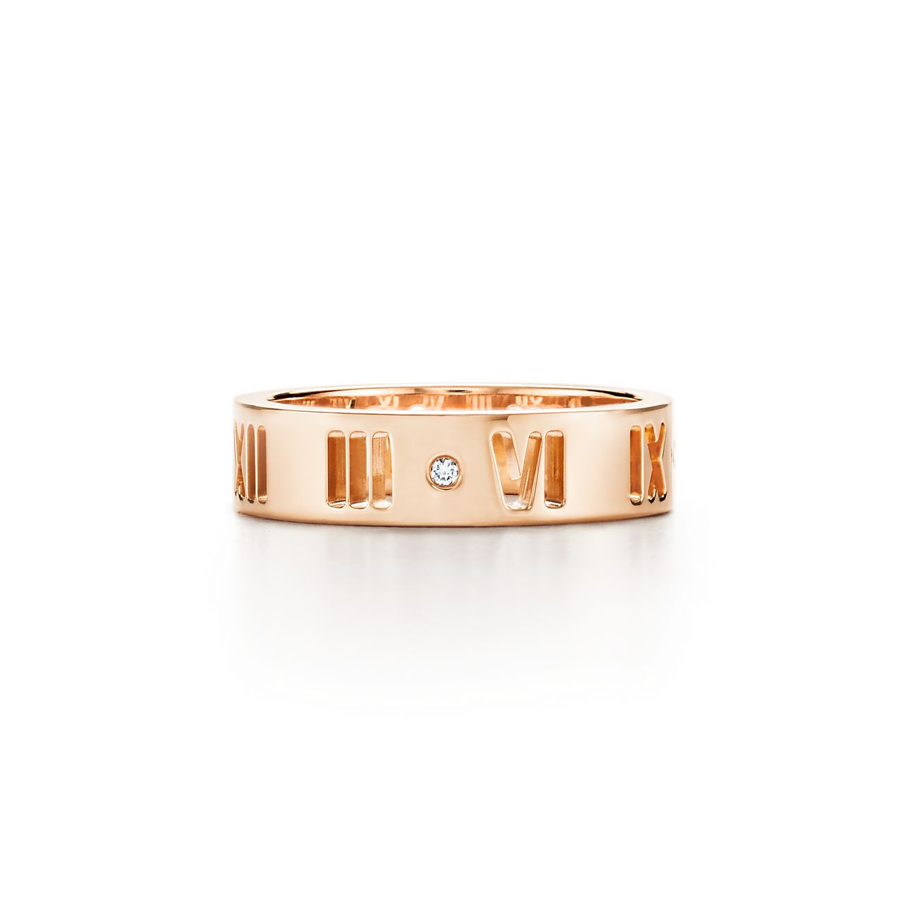 Atlas® pierced ring in 18k rose gold 