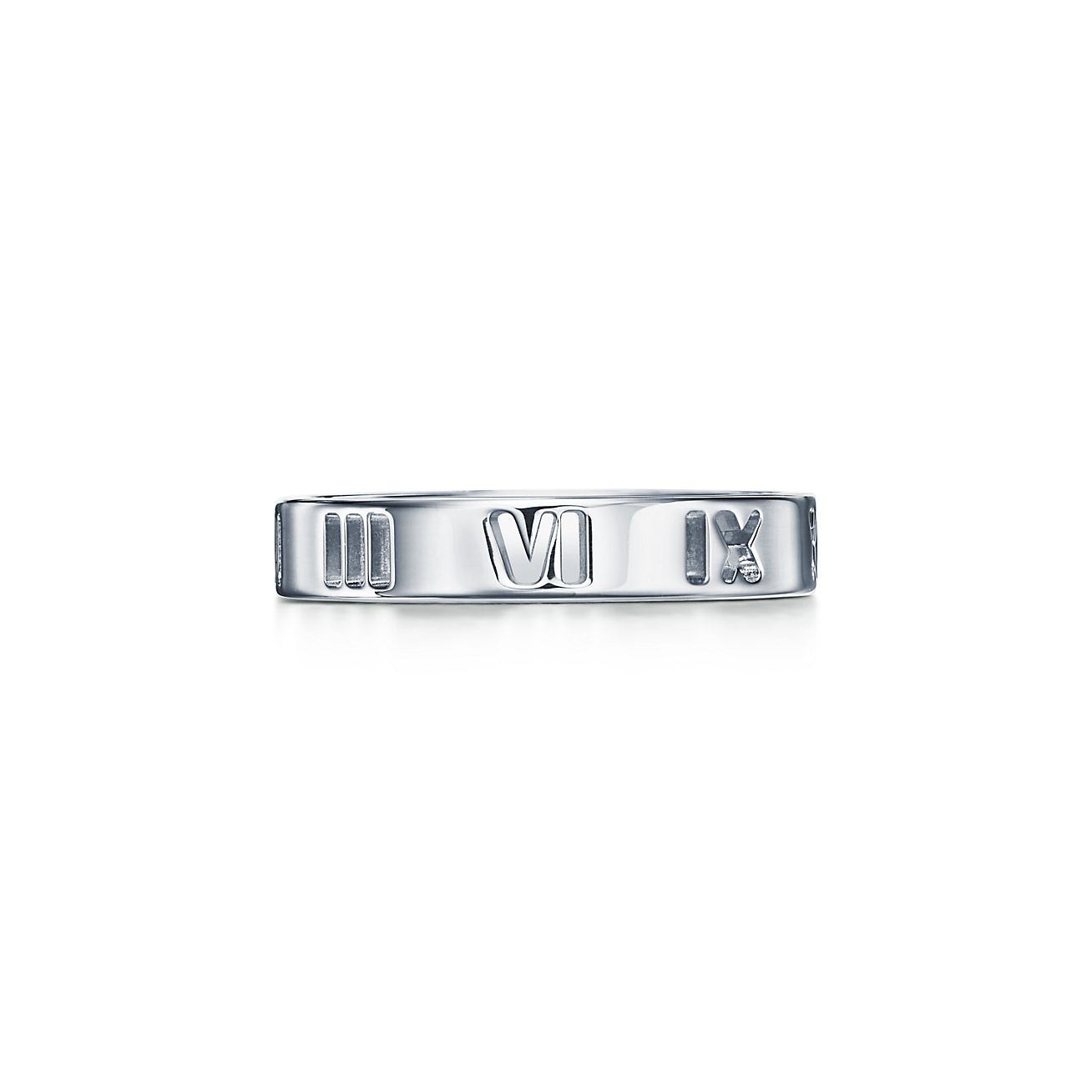 tiffany ring with roman numerals on it