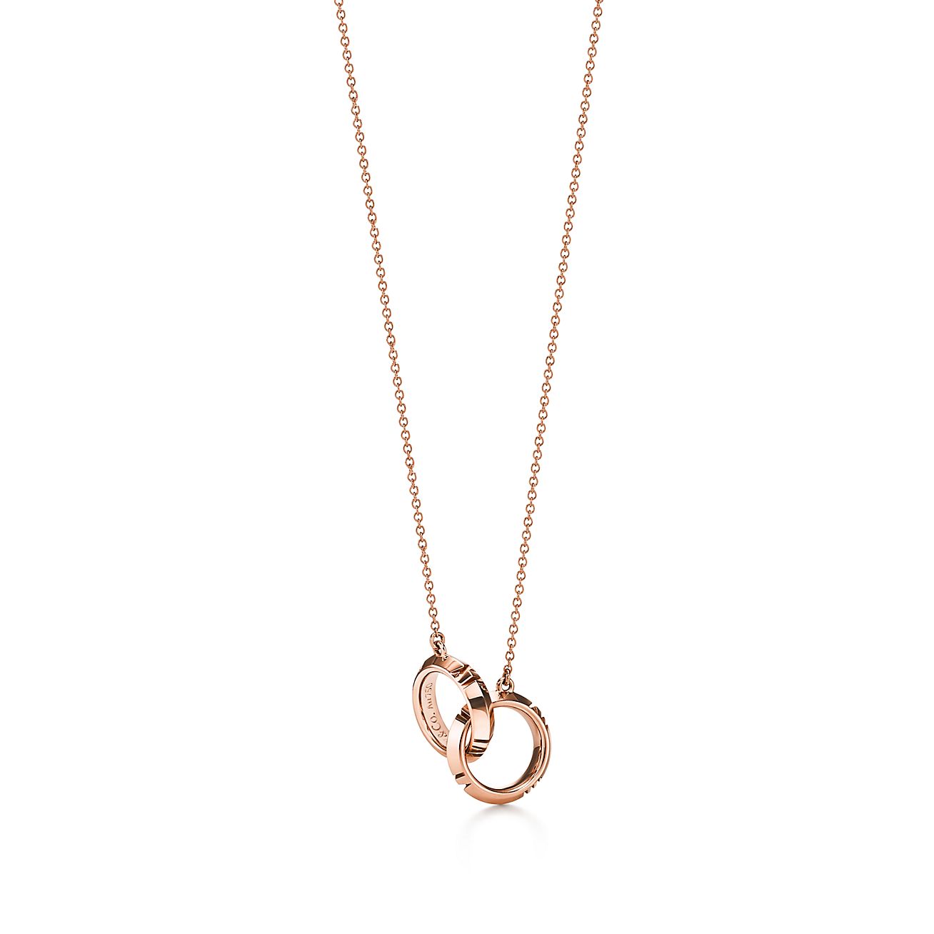 tiffany necklace rose gold and silver