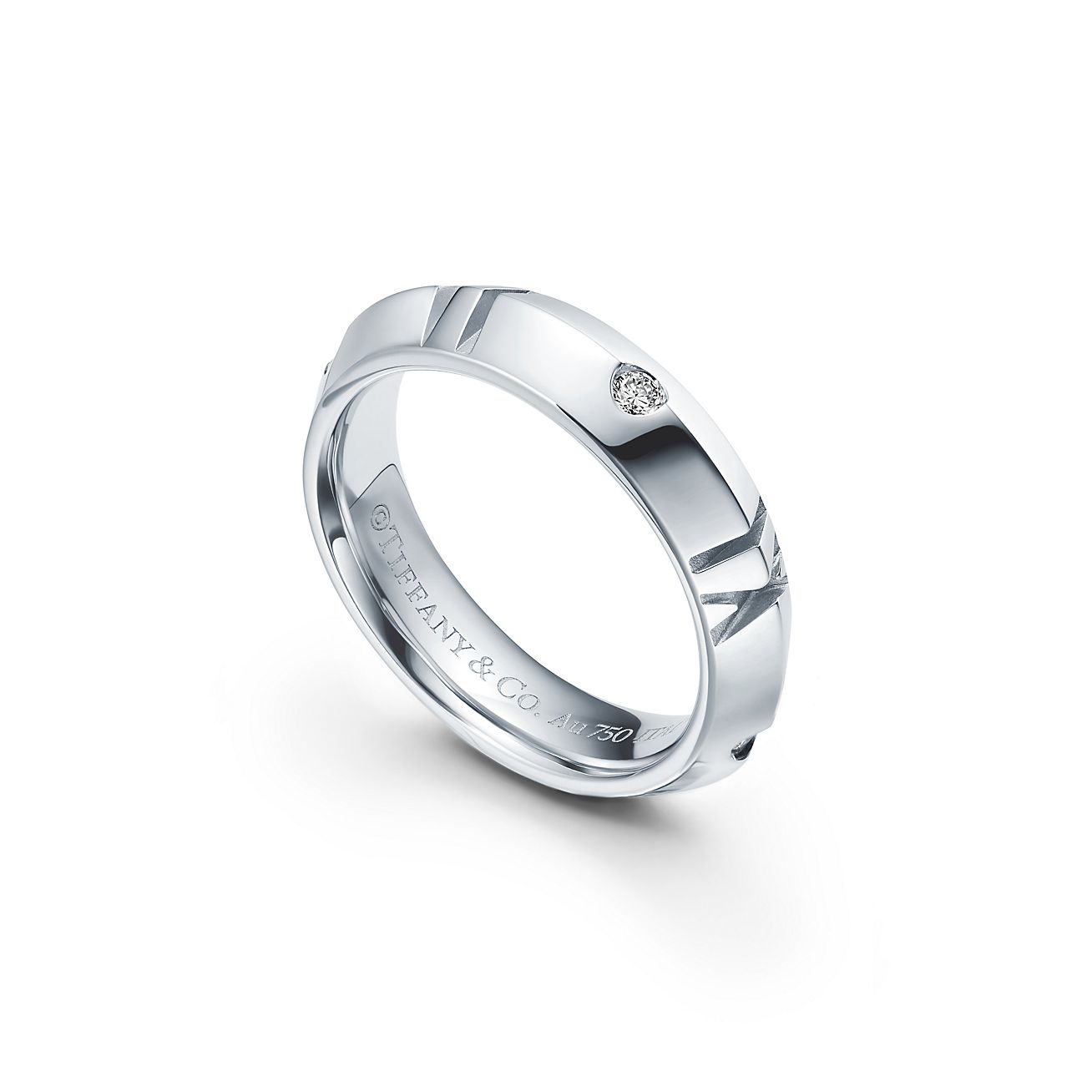 TIFFANY Sterling Silver Narrow Atlas Pierced Ring 54 6.75 556585 |  FASHIONPHILE