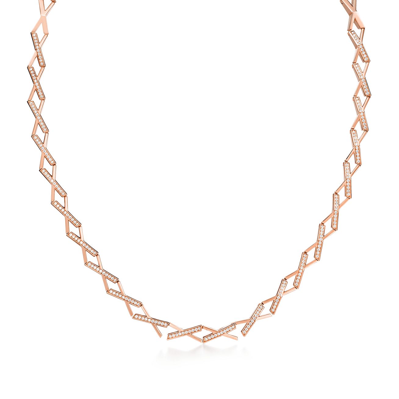 tiffany x necklace gold