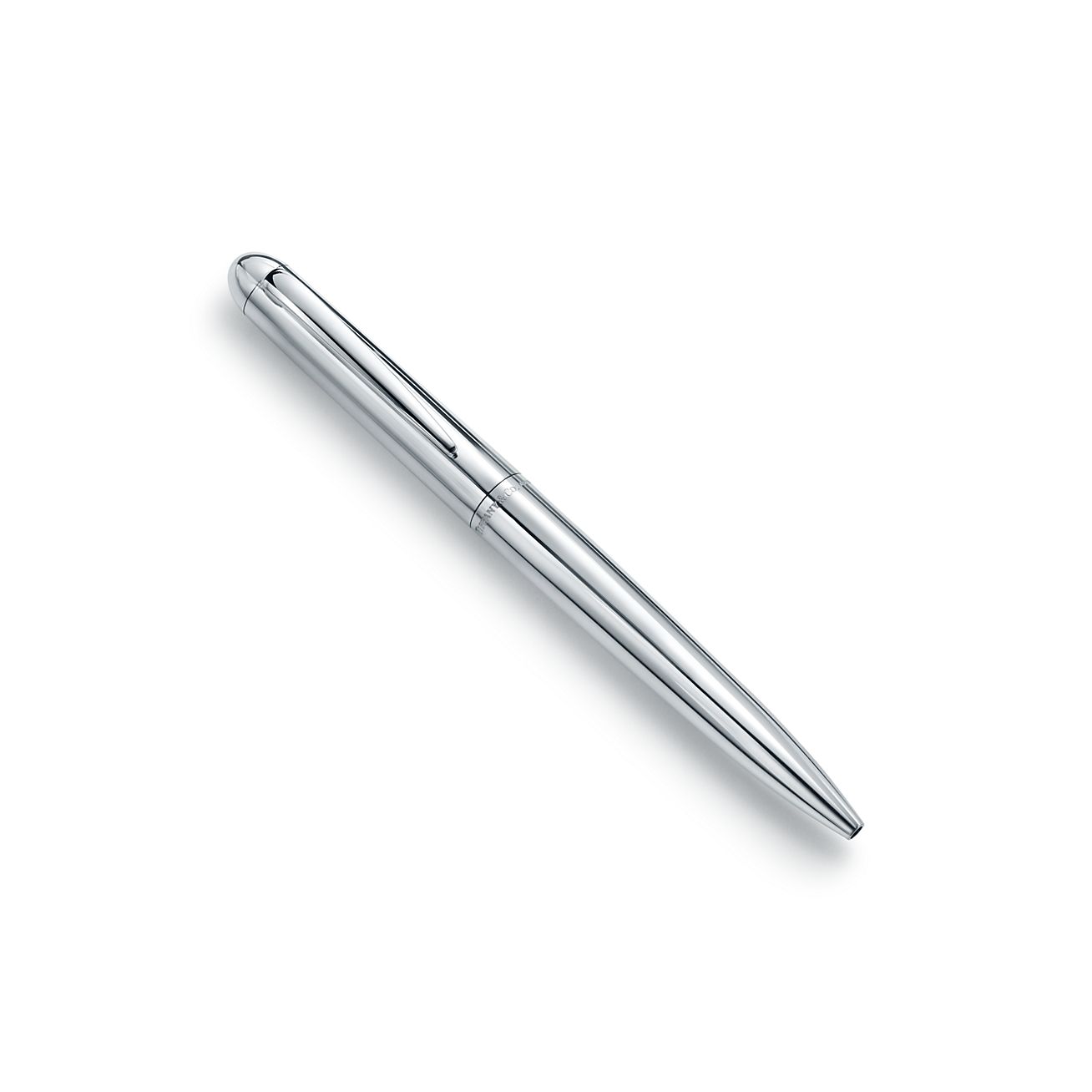 Retractable ballpoint pen in sterling 