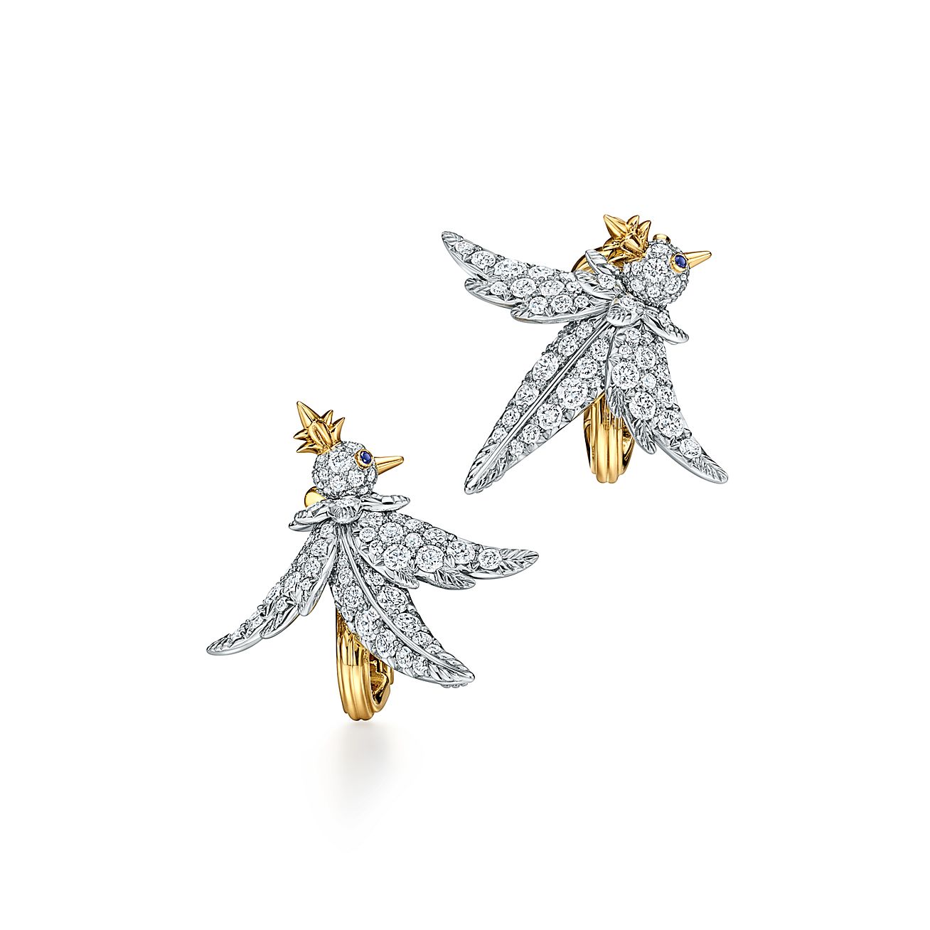 Bird on a Rock by Tiffany Bird Earrings