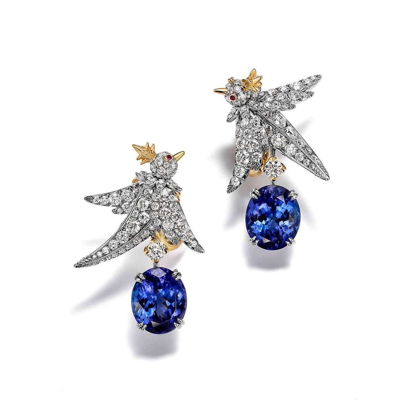 Bird on a Rock by Tiffany Drop Earrings