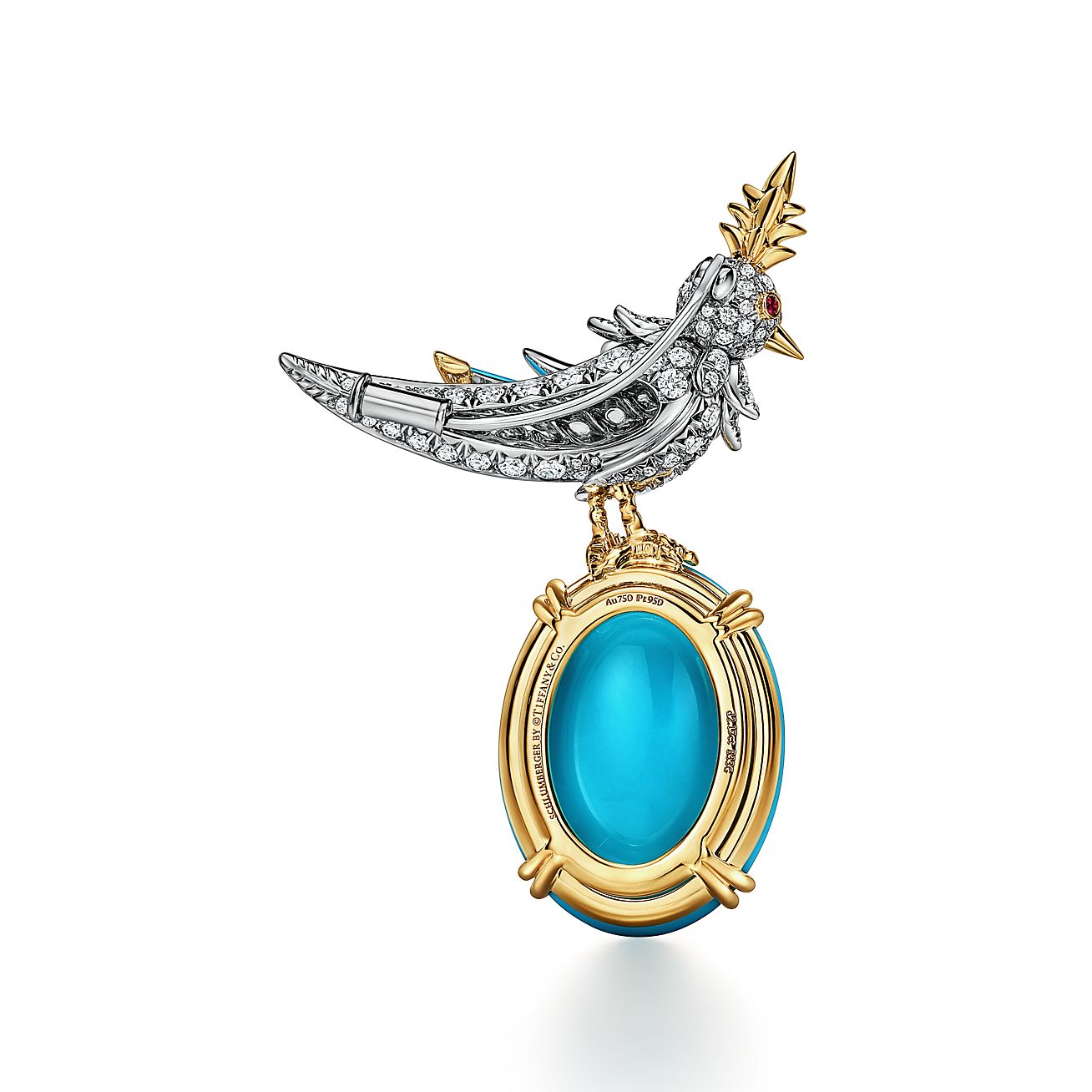 ティファニー　ブローチ TIFFANY ティファニー 三日月とローズカットダイヤモンドの