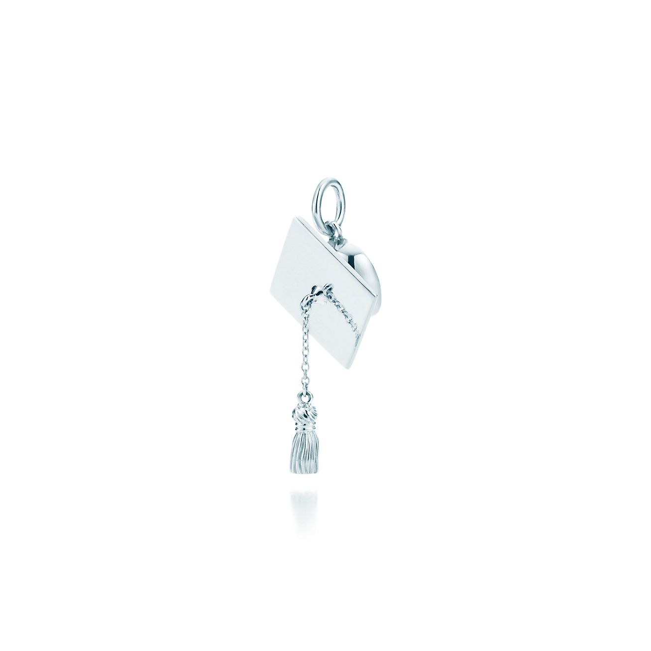 Cap and tassel charm in sterling silver 