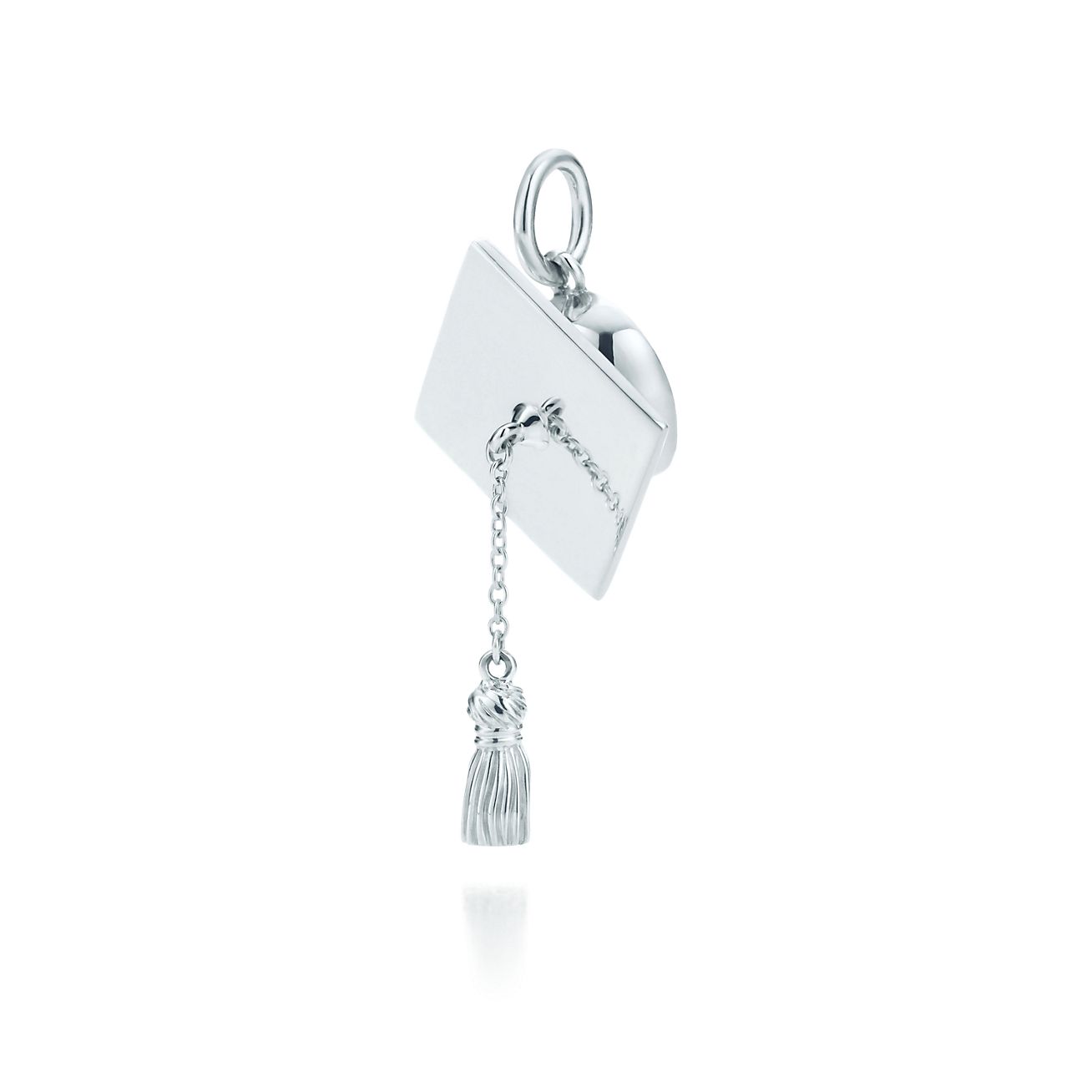 Cap and tassel charm in sterling silver 