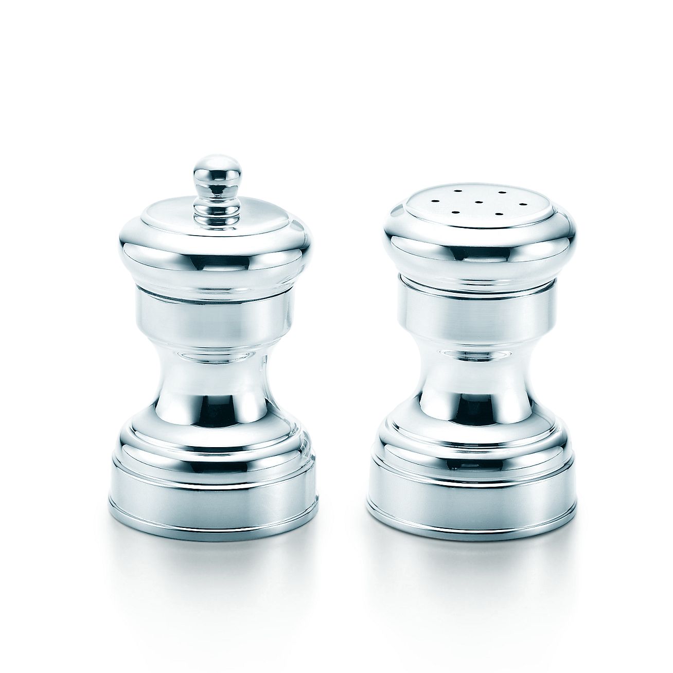 silver salt and pepper shakers
