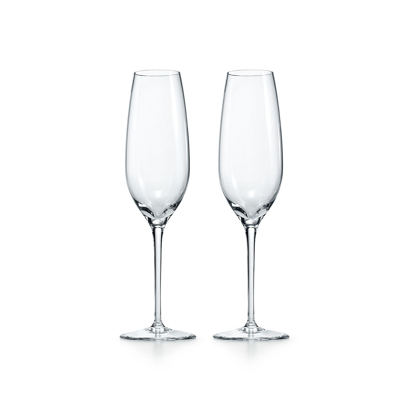 Champagne flute in crystal, set of two 