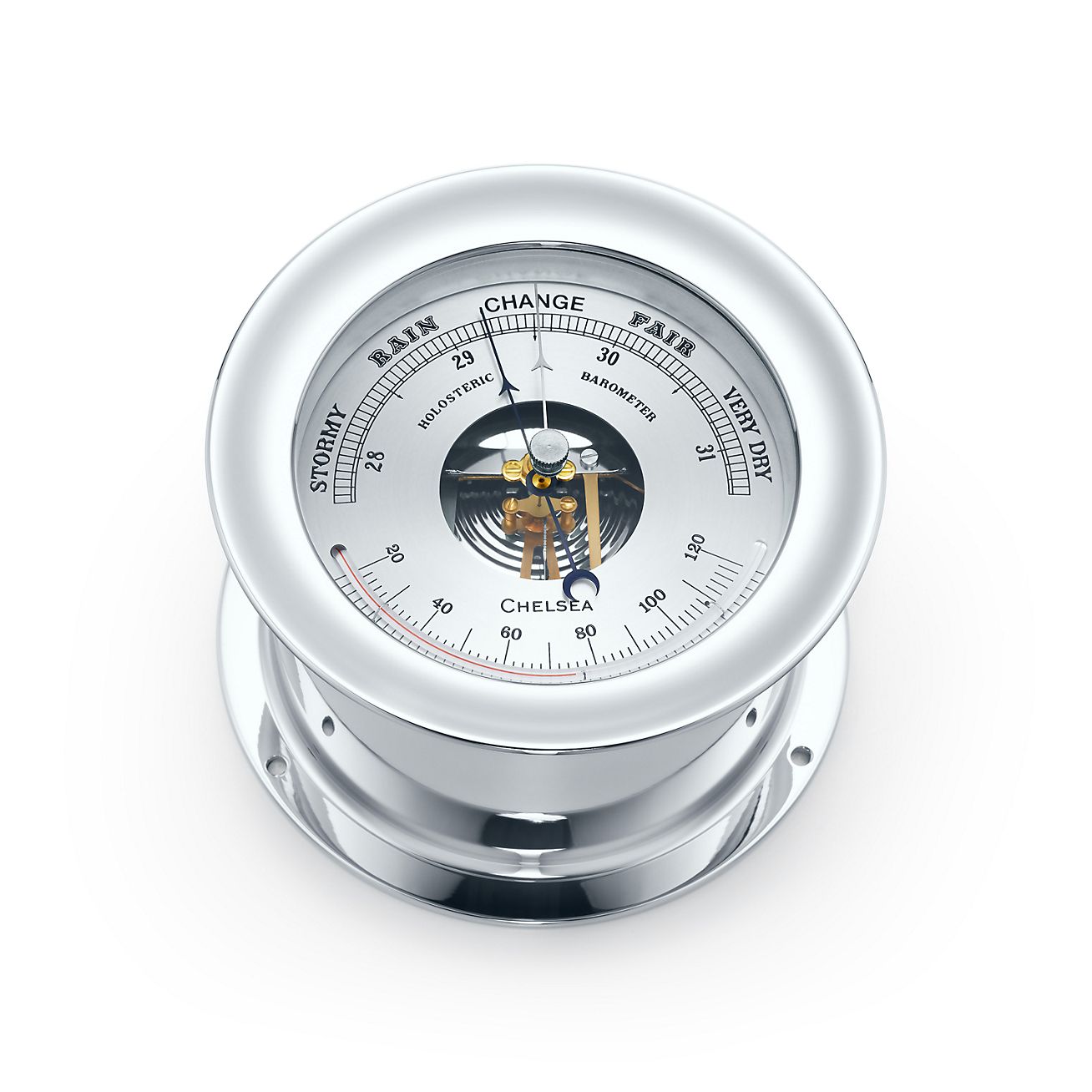 Chelsea barometer in nickel. Tiffany & Co.