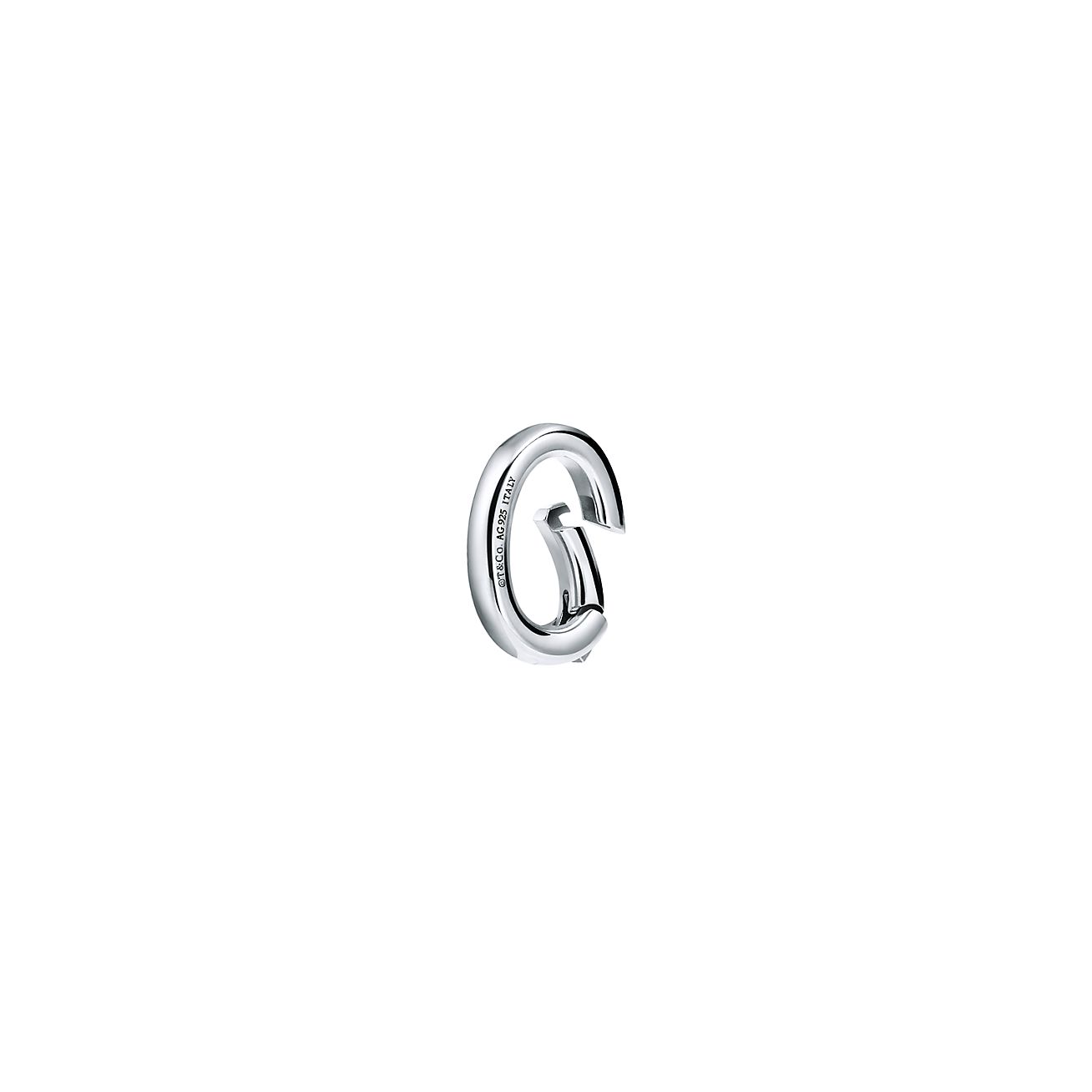 Clasping link in sterling silver 