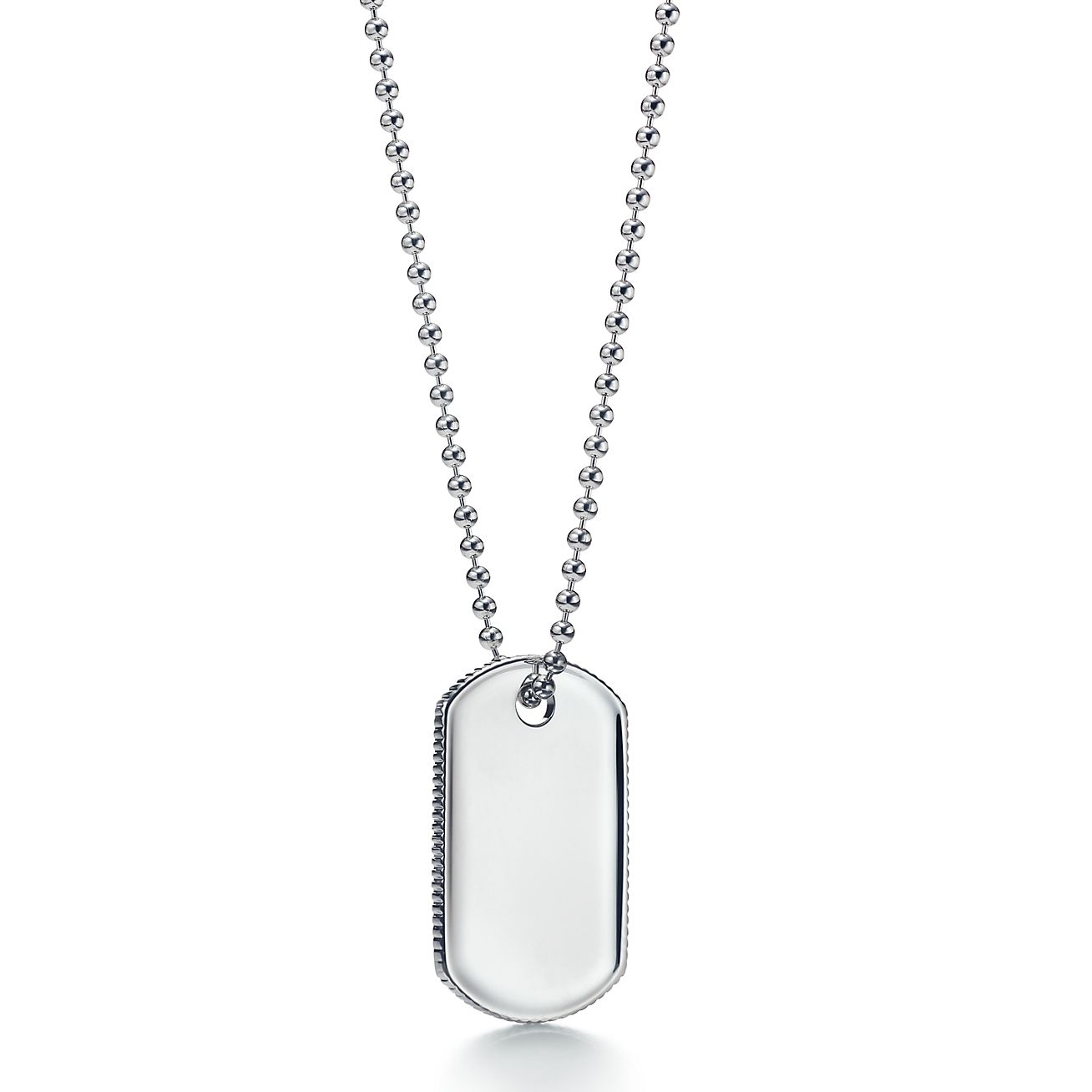 Coin Edge tag pendant in sterling 