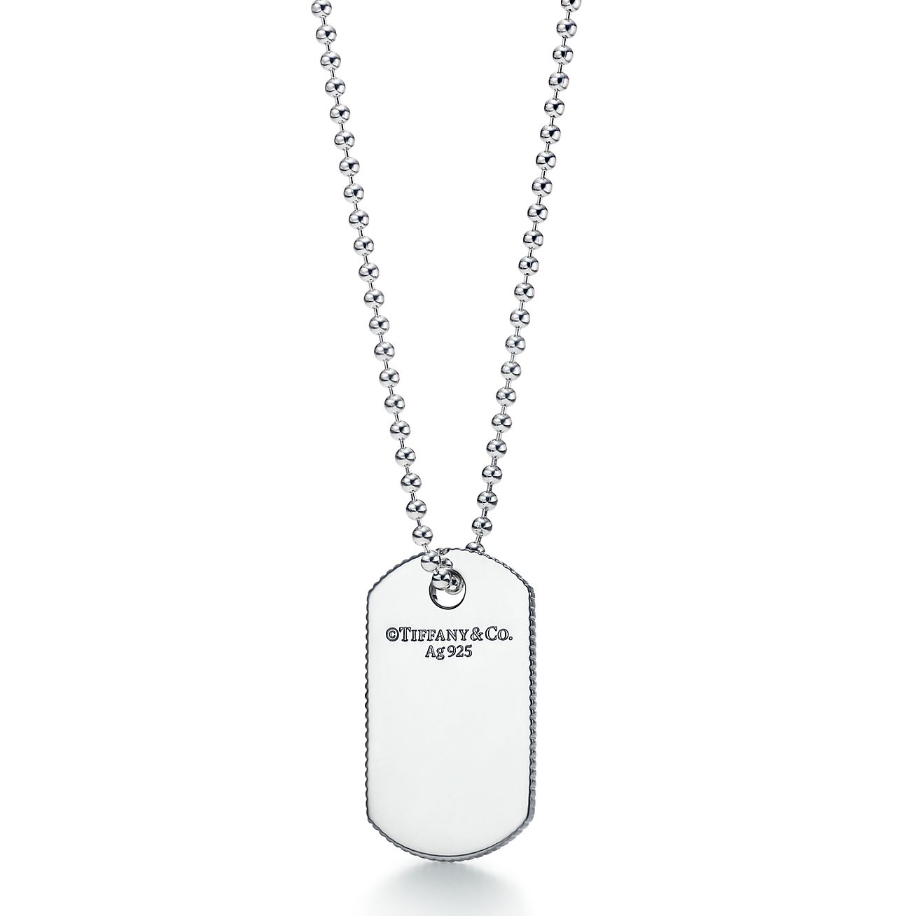 tiffany and co mens dog tag necklace