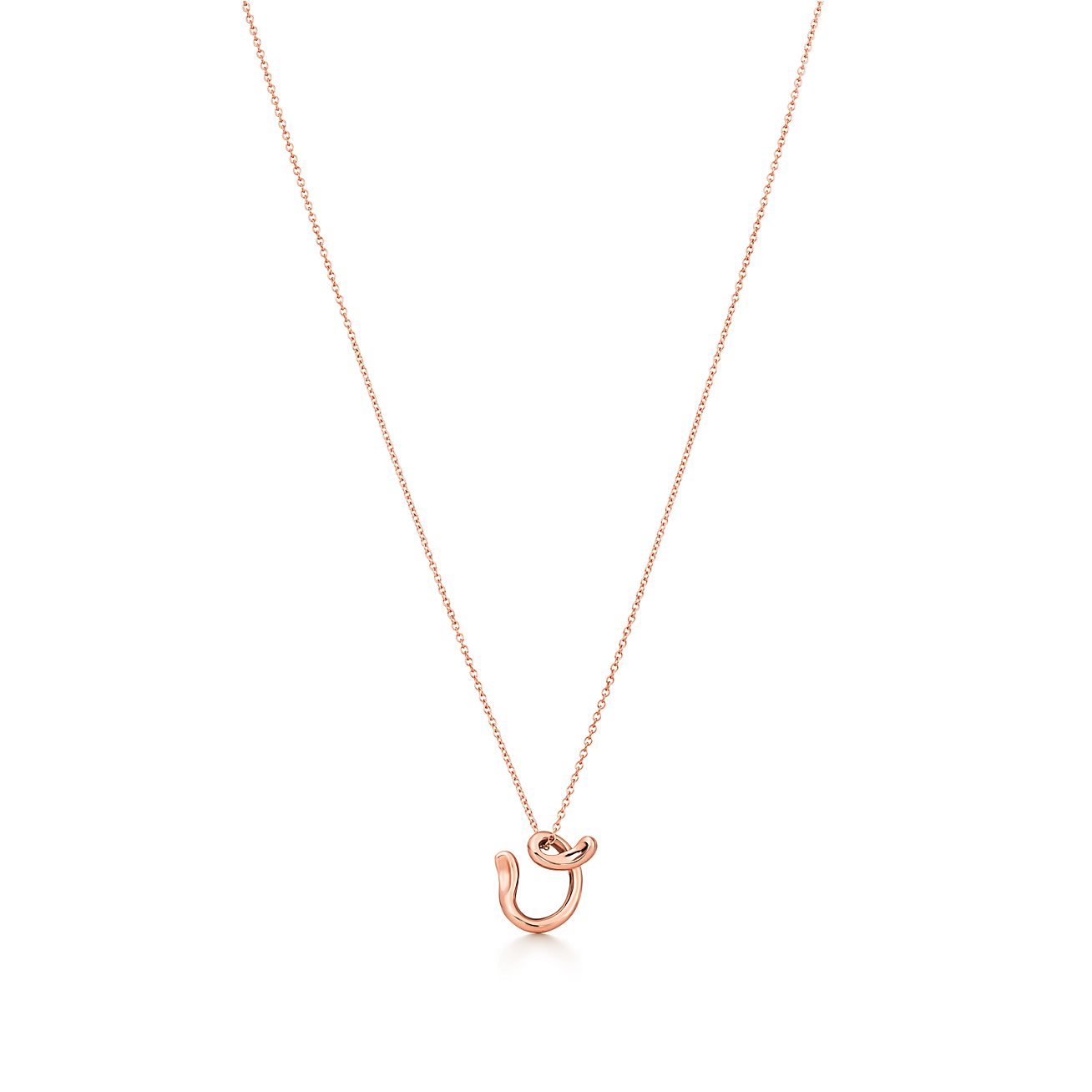 Elsa Peretti™ Mini Alphabet Pendant in Rose Gold