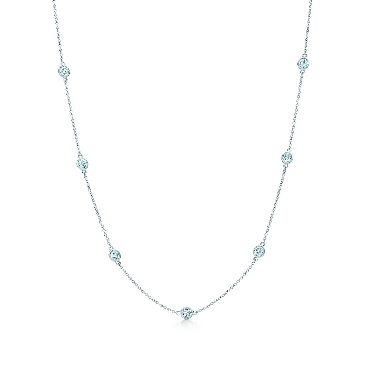 Elsa Peretti® Diamonds by the Yard® necklace in platinum.