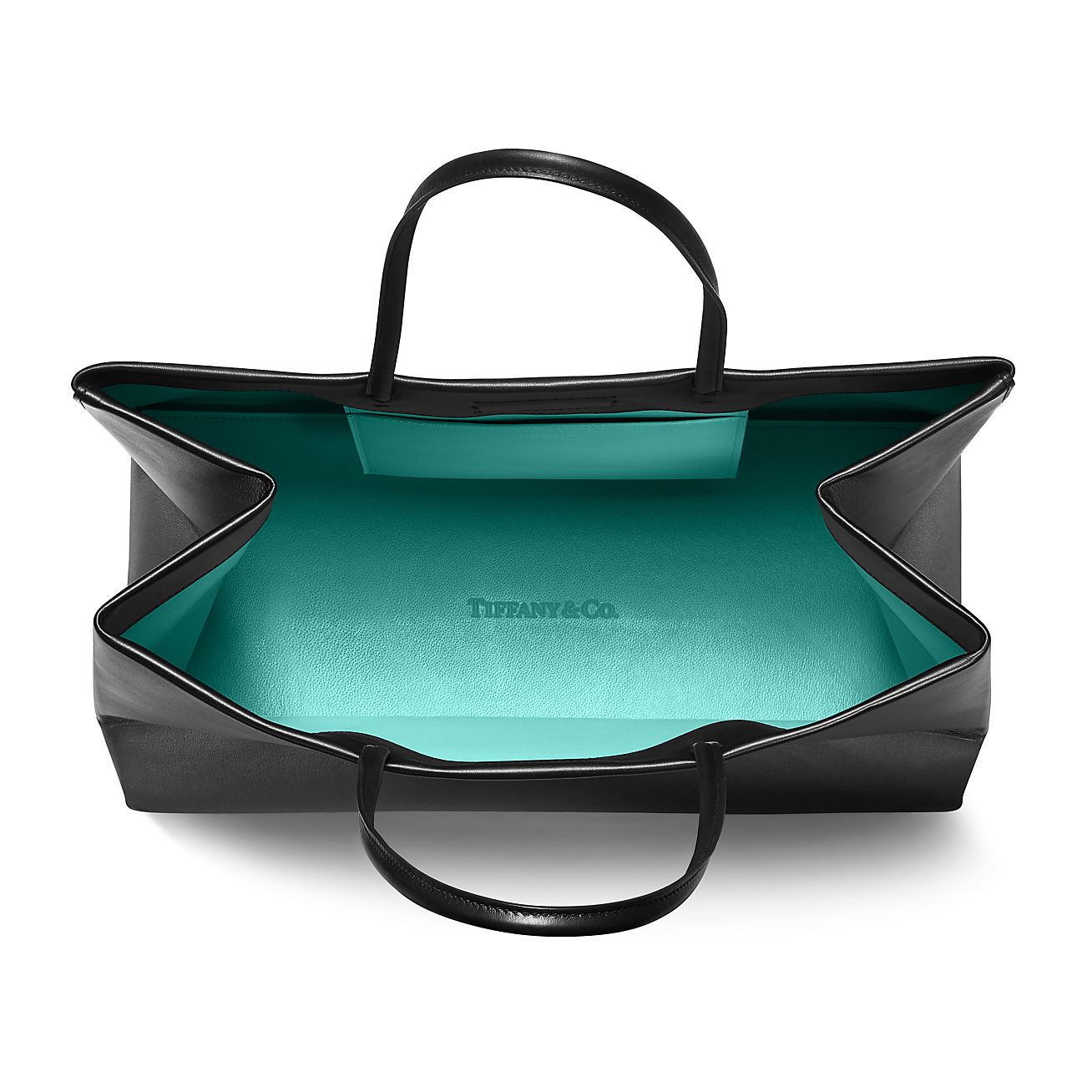 Borsa tote grande in pelle nera. Collezione Tiffany \u0026 Co.® | Tiffany \u0026 Co.