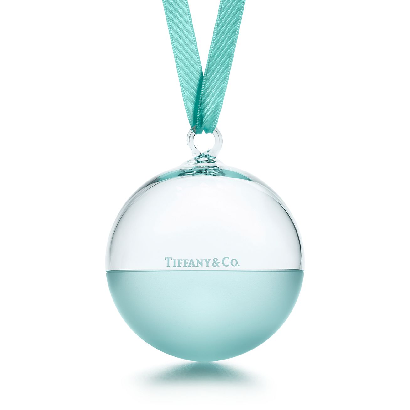 Color Block ball ornament in Tiffany 