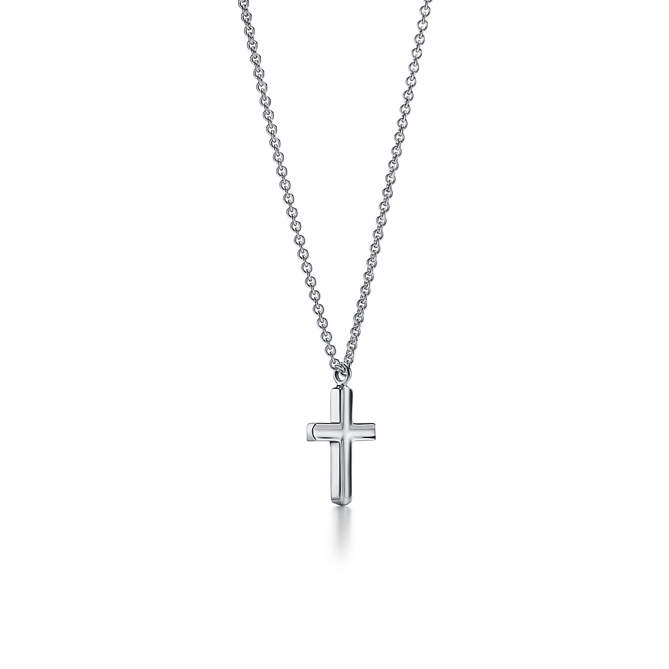 white gold cross necklace tiffany
