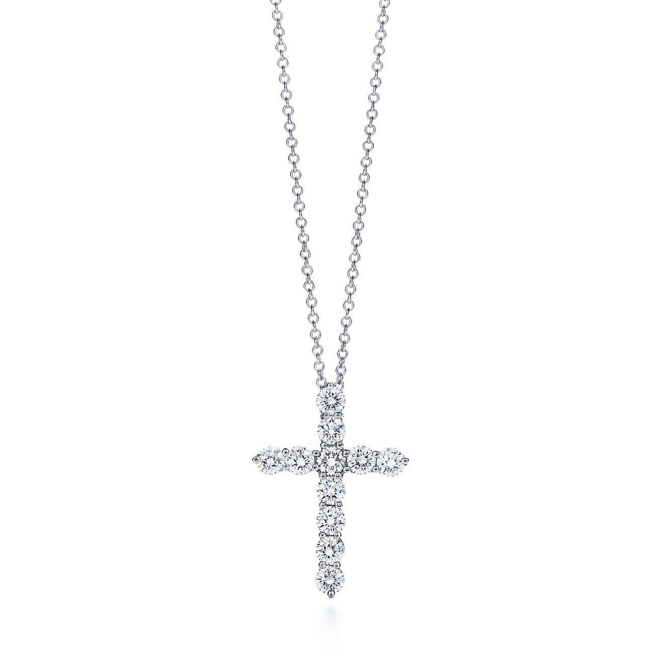 tiffany co diamond cross necklace