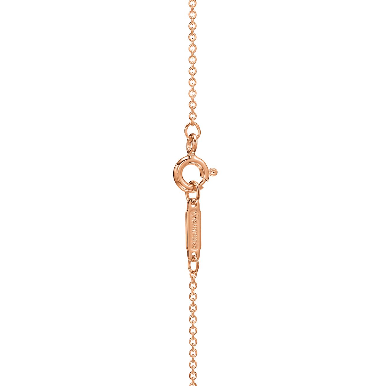 Cross pendant in 18k rose gold with diamonds, mini. | Tiffany & Co.