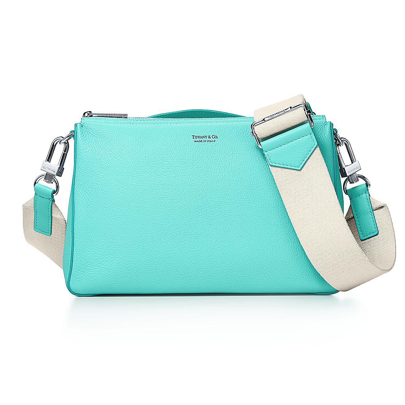 Crossbody Bag In Tiffany Blue Grain Calfskin Leather Co
