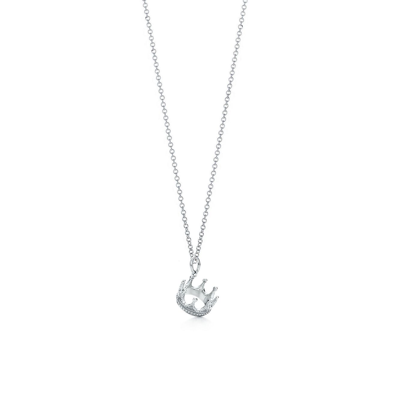 Crown charm in sterling silver 