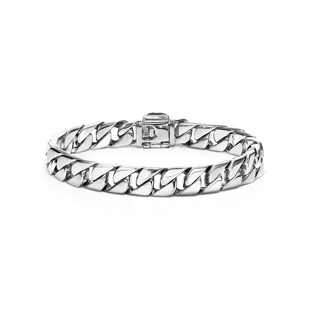 Curb link bracelet in sterling silver, medium. | Tiffany & Co.