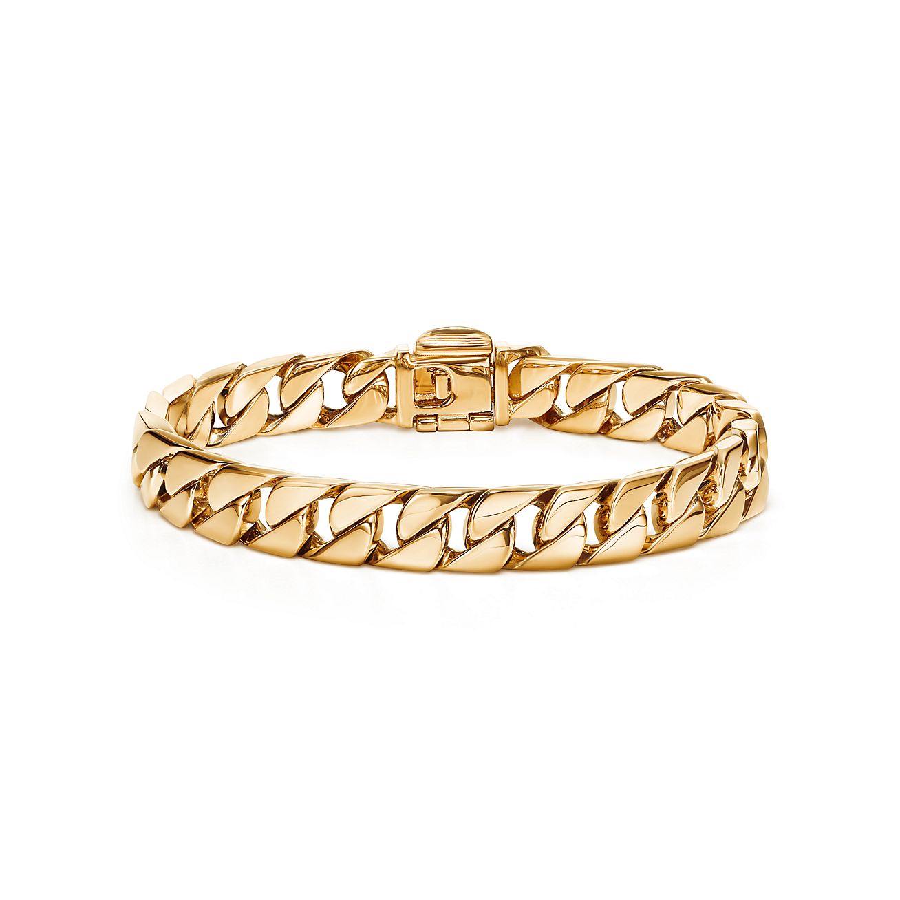 18k Gold Tiger Eye Curb Link Bracelet Mens Unisex 8in Italy New | eBay