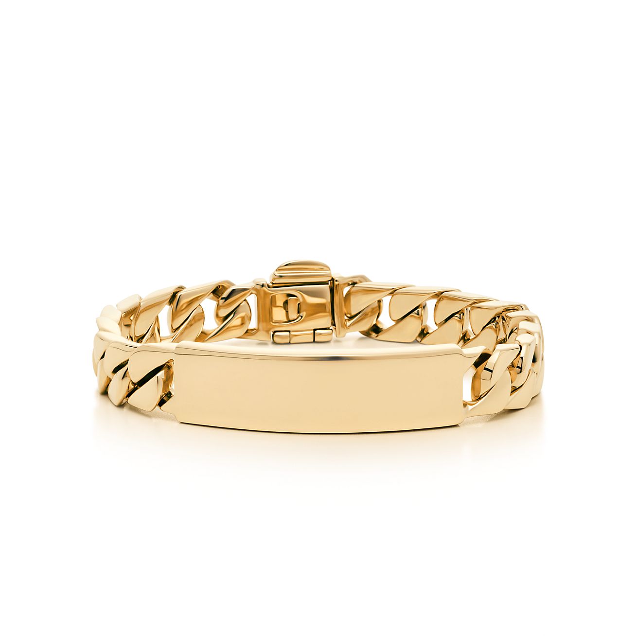 Gold id bracelet womens clearance