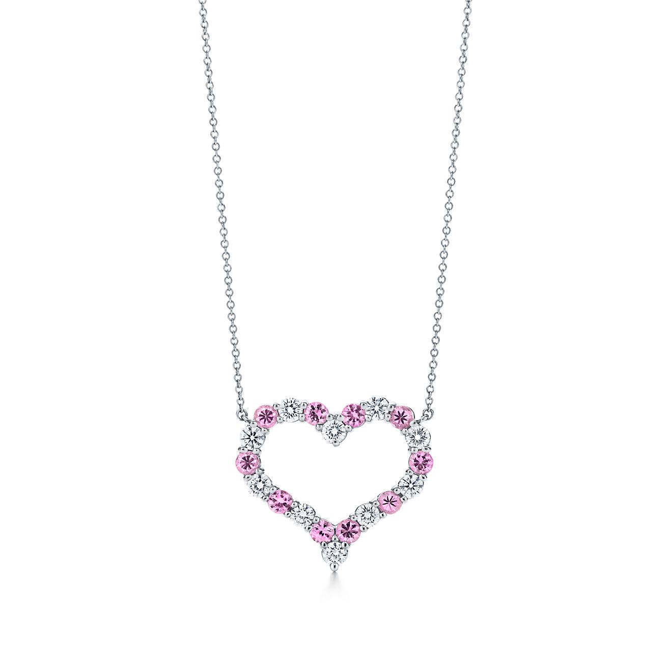 pink tiffany heart necklace