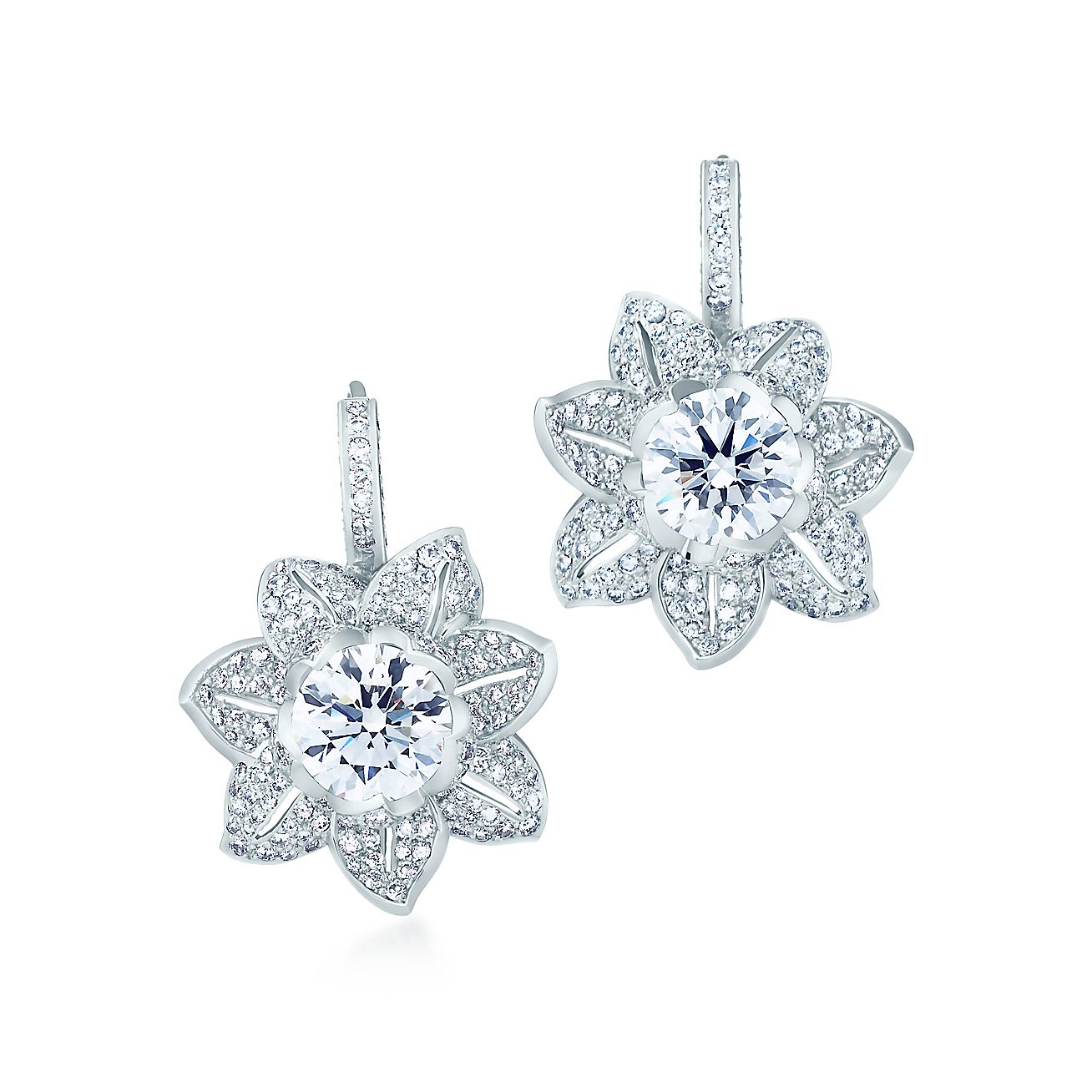 Diamond Flower Earrings Diamond Flower Earrings