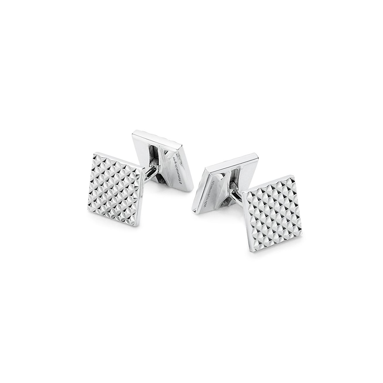 Diamond Point Square Cuff Links in 