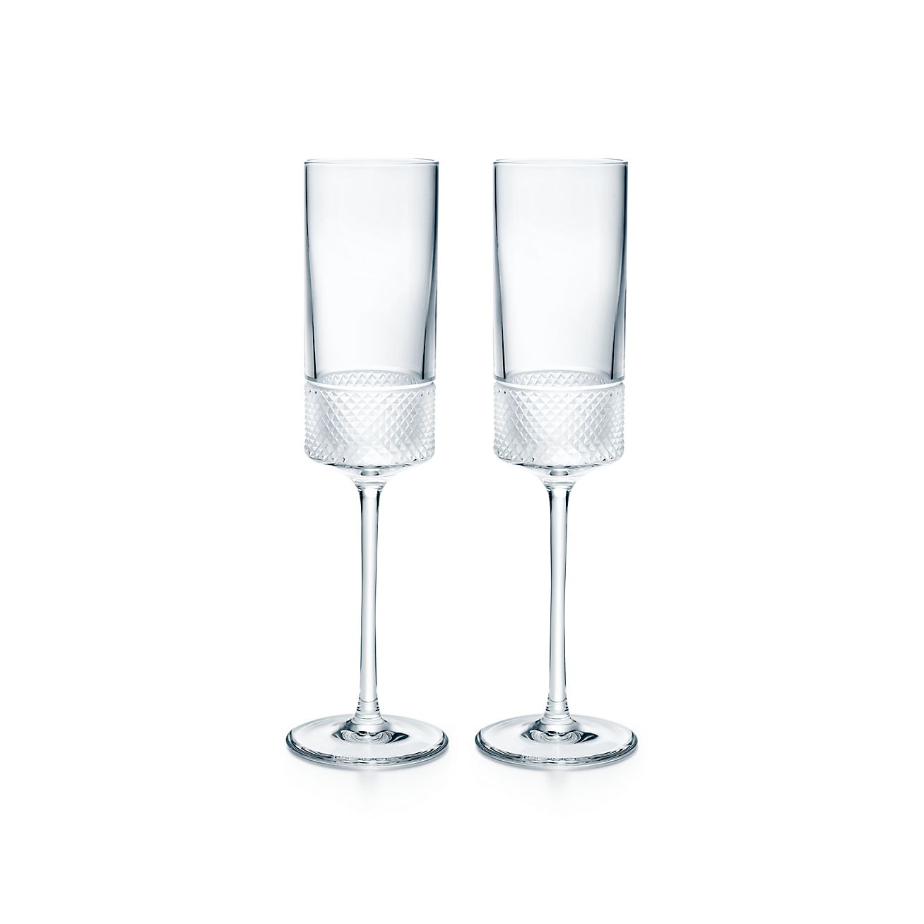 Diamond Point Champagne Flute Set