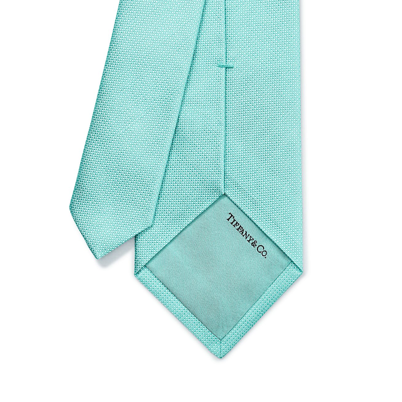 Diamond Point tie in Tiffany Blue® silk 