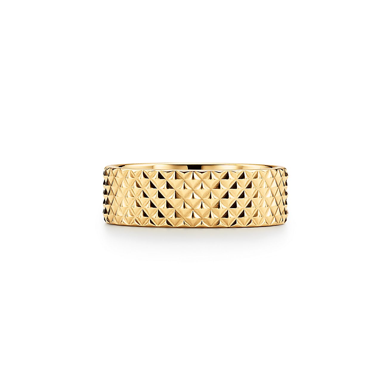 Diamond Point wide ring in 18k gold, 6.9 mm wide. | Tiffany & Co.
