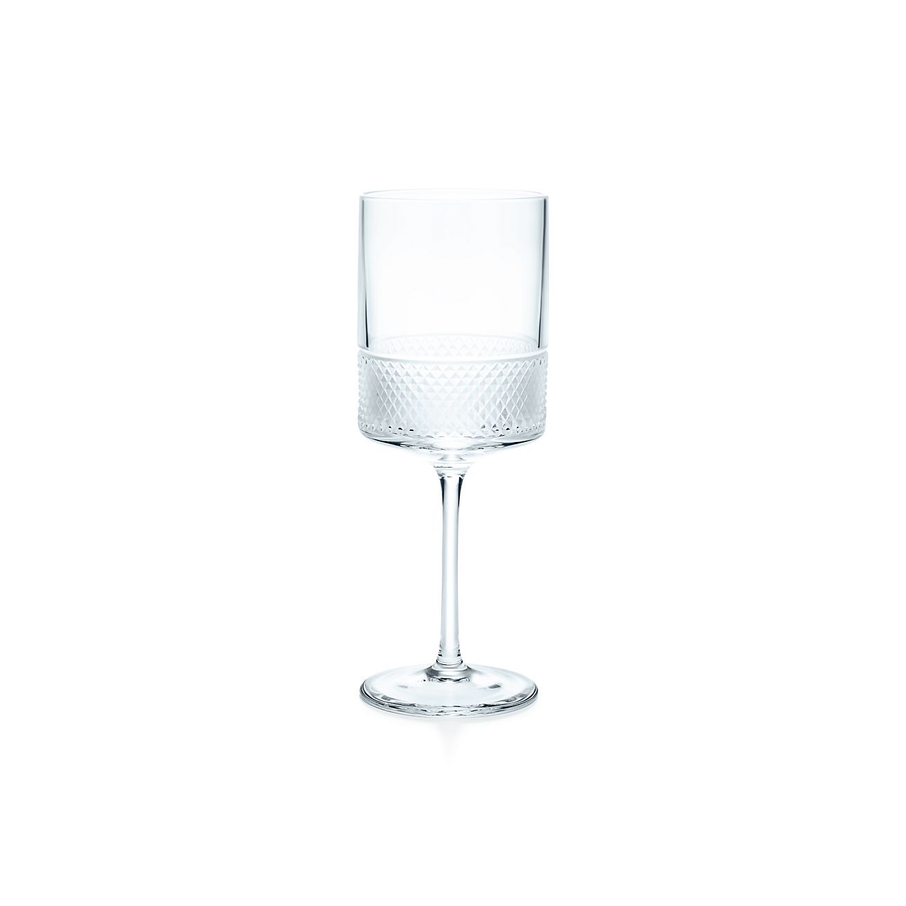 Diamond Point wine glass in crystal 