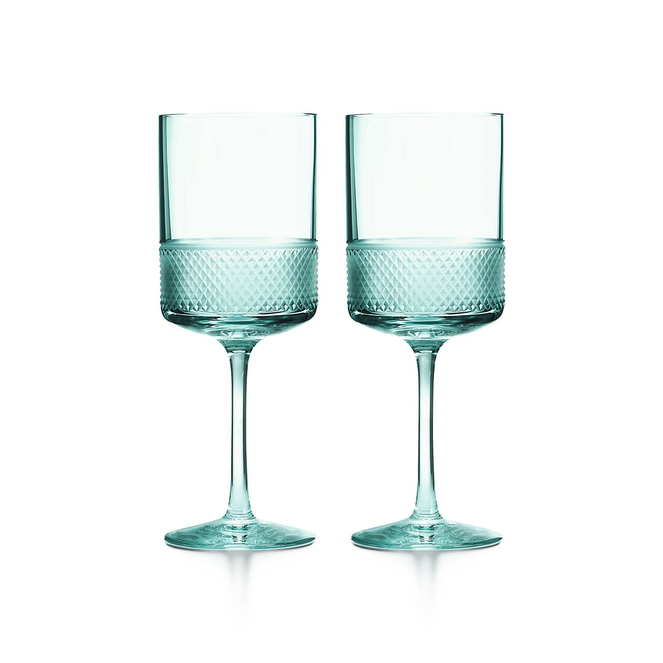 Diamond Point wine glasses in Tiffany 