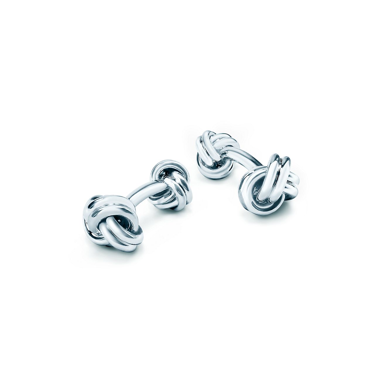 Double Knot cuff links in sterling 
