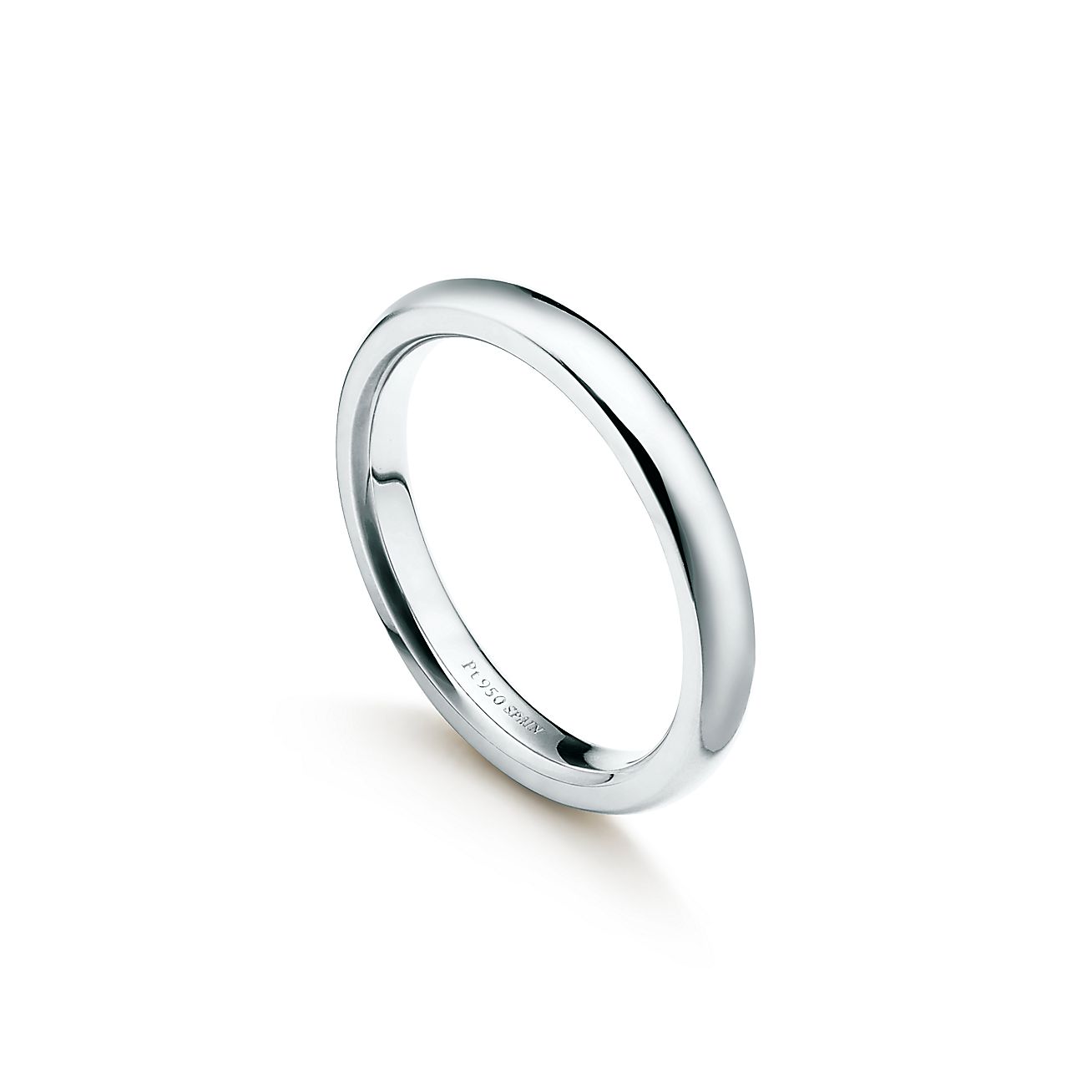 Elsa Peretti® stacking band ring in platinum. - Alternate shot 1