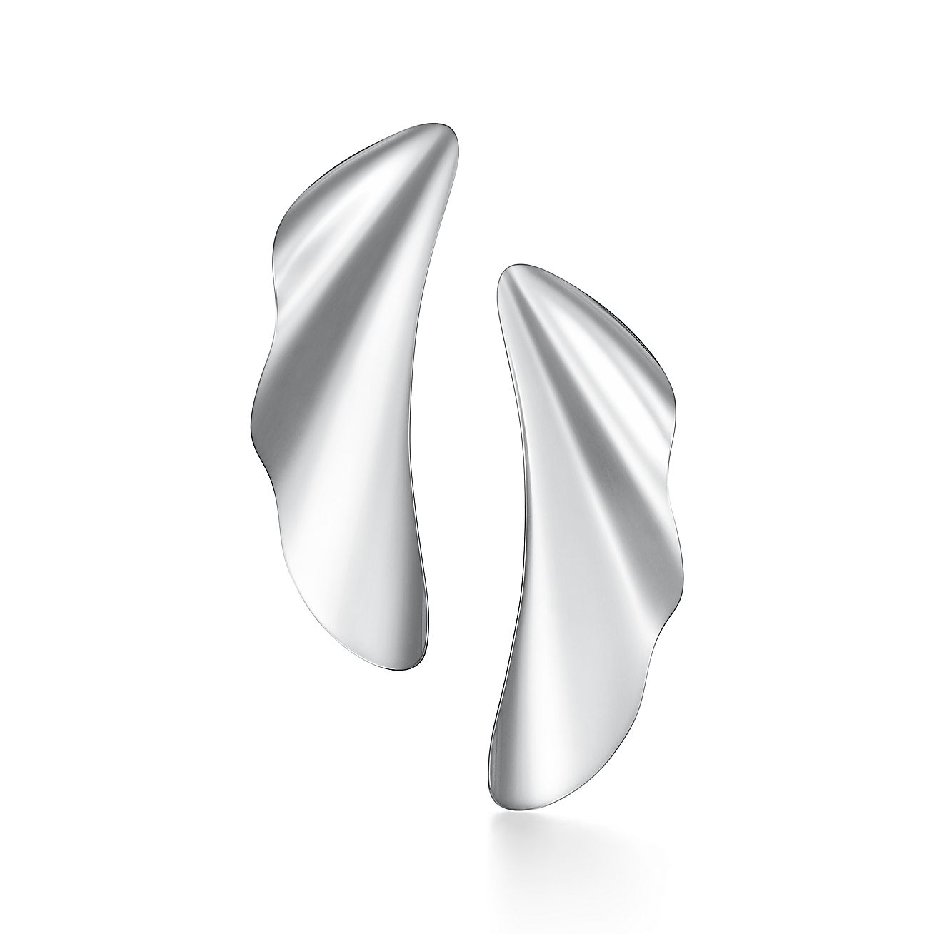 Elsa Peretti® High Tide earrings in sterling silver, small.