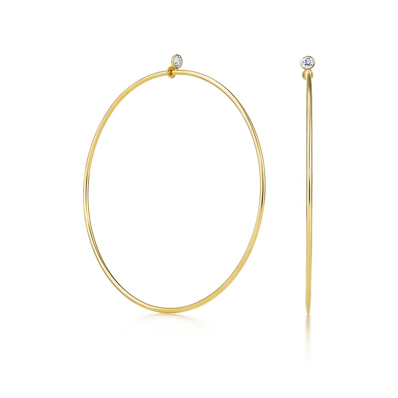 Pendientes de aros redondas de 18 mm para decorar - Acero inoxidable 304  dorado x2 - Perles & Co