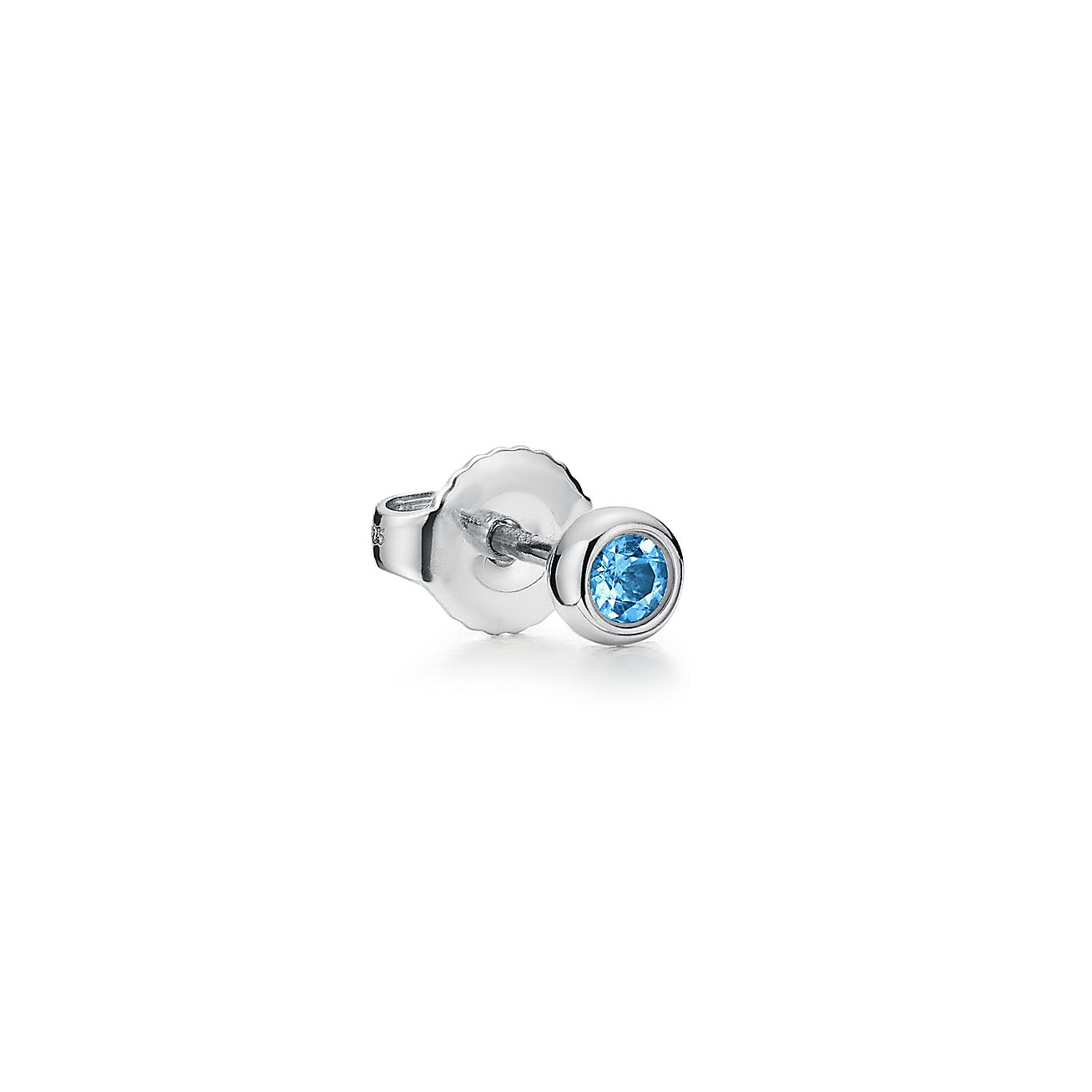 Elsa Peretti® Color by the Yard earrings in sterling silver with aquamarines. - Alternate shot 1