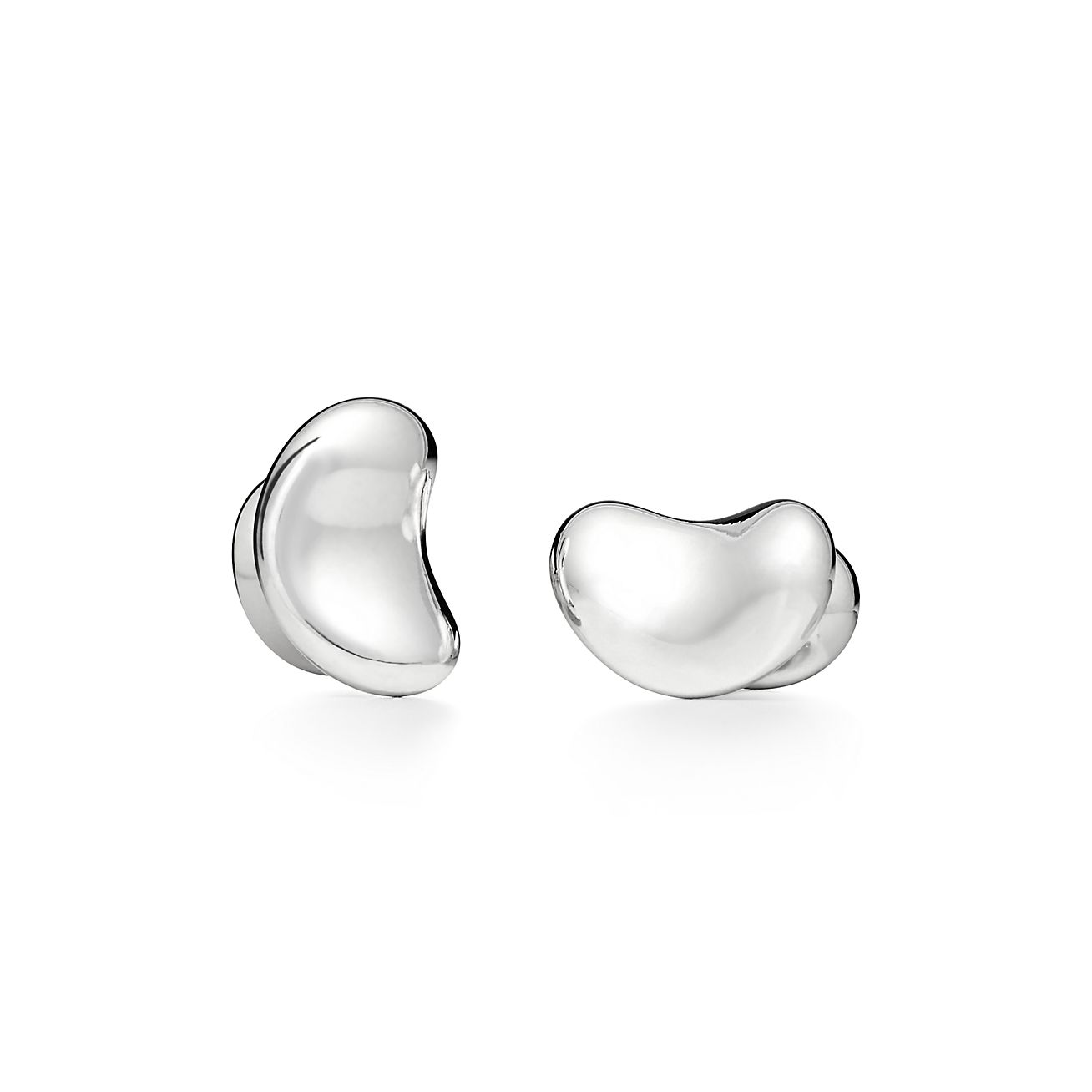 Запонки Elsa Peretti™ Bean design из стерлингового серебра, 18 мм | Tiffany  & Co.