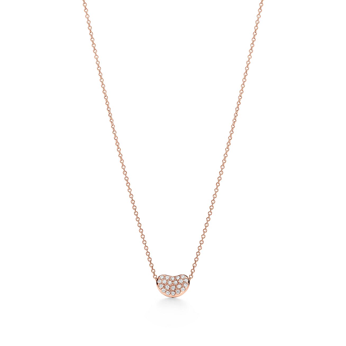 tiffany bean necklace rose gold