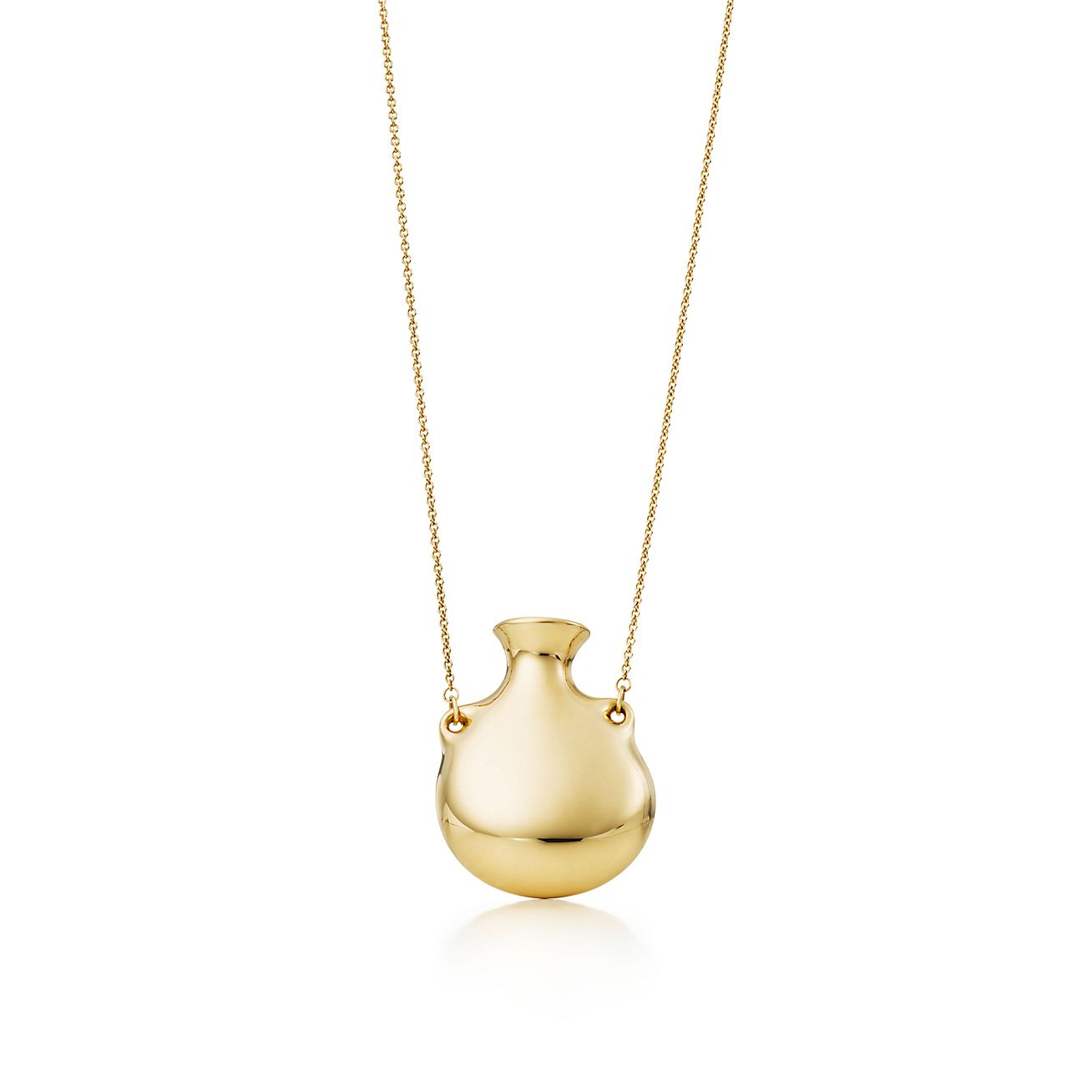 Elsa Peretti® Bottle open bottle pendant in 18k gold, medium.