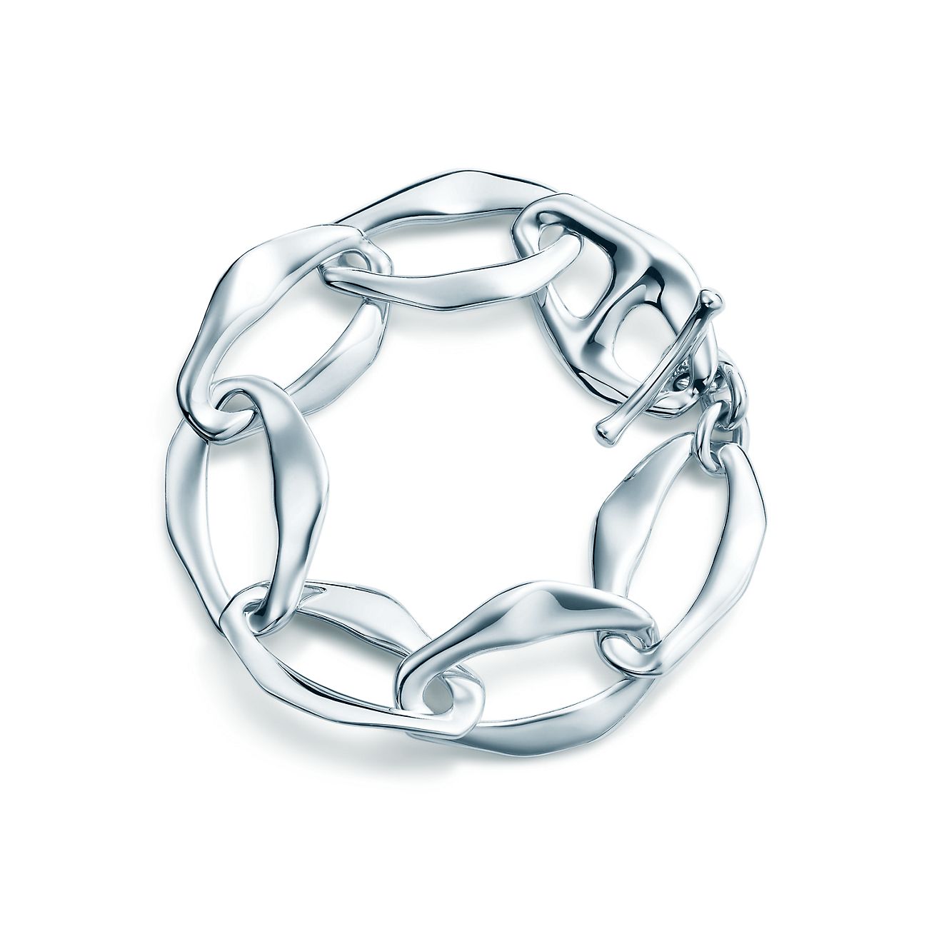 Tiffany \u0026 Co. Bracelet à Clavier Aegean en Argent massif, par Elsa Peretti . Large - Size Medium