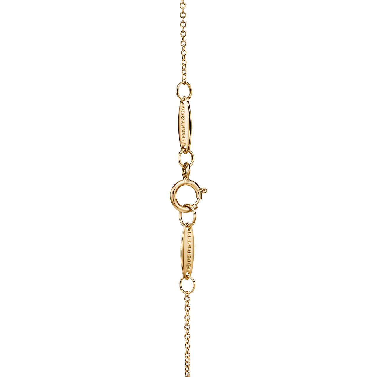 Elsa Peretti® Bean® design Pendant in Yellow Gold with Pavé Diamonds, 6.5 mm - Alternate shot 1 - Alternate shot 2