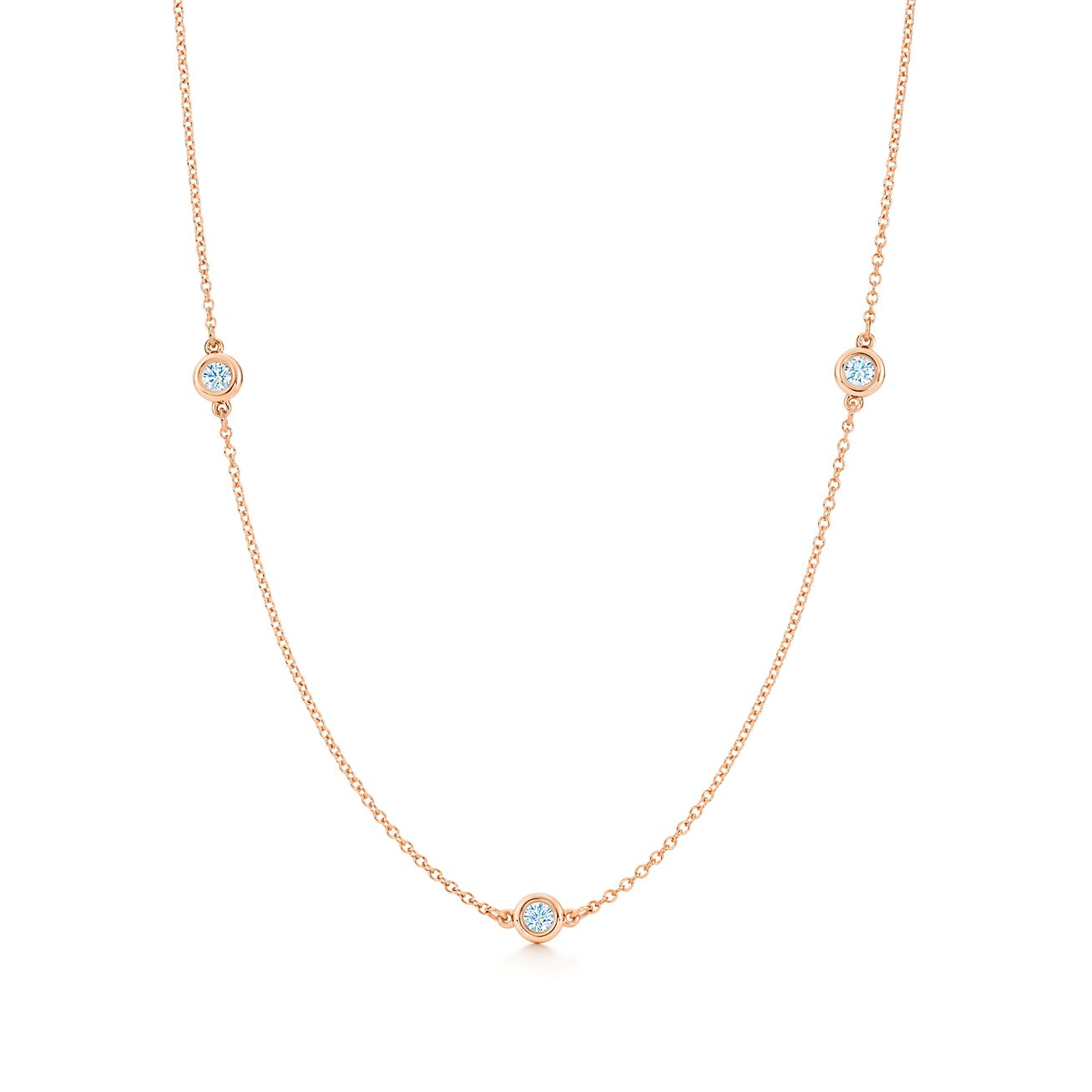 Elsa Peretti® Diamonds by the Yard® necklace in 18k rose gold.