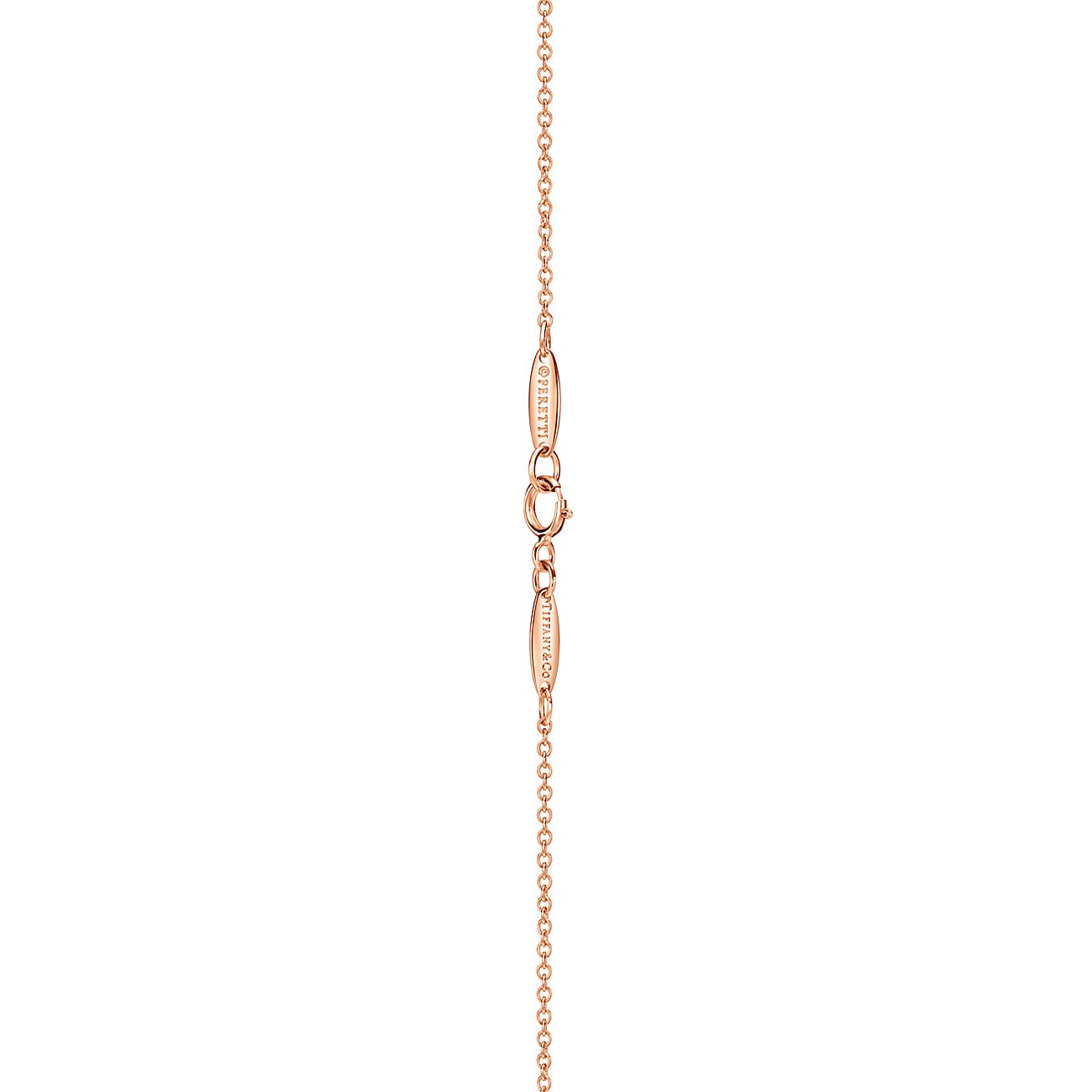 Elsa Peretti® Diamonds by the Yard® necklace in 18k rose gold. - Alternate shot 1 - Alternate shot 2 - Alternate shot 3