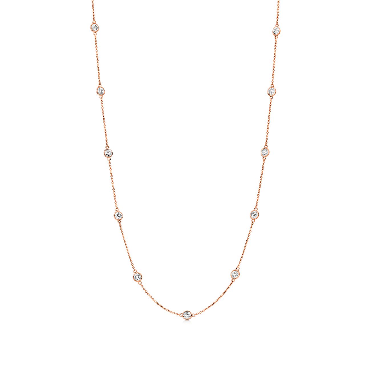 Elsa Peretti® Diamonds by the Yard® necklace in 18k rose gold.